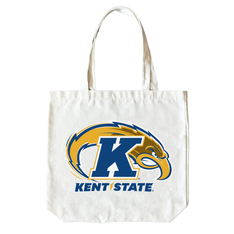 Kent State University 15" x 15" Canvas Tote Bag Officially Licensed – Logo or Medley Design Logo
