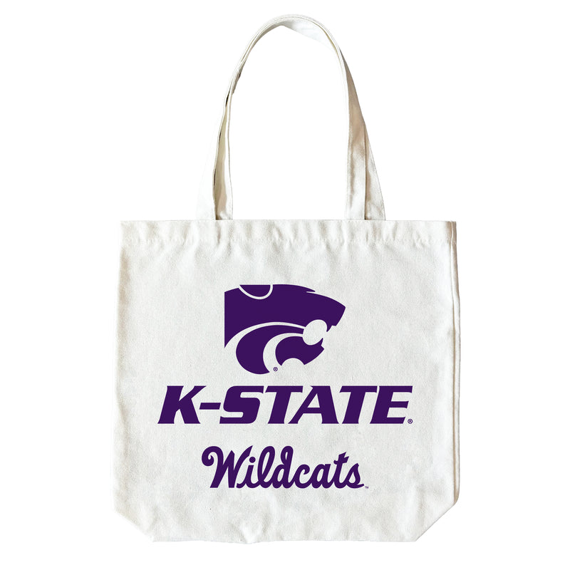 Kansas State Wildcats 15" x 15" Canvas Tote Bag Officially Licensed – Logo or Medley Design Logo
