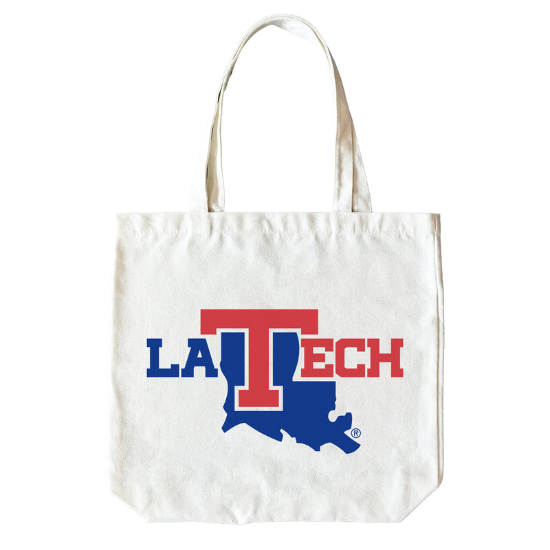 Louisiana Tech Bulldogs 15" x 15" Canvas Tote Bag Officially Licensed – Logo or Medley Design Logo