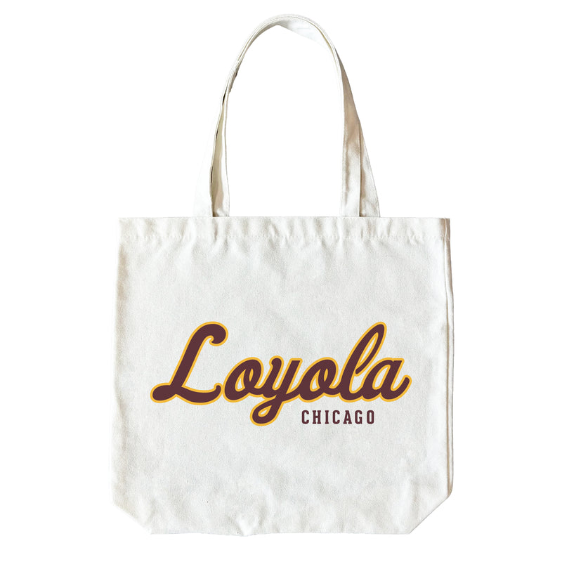 Loyola University Ramblers 15" x 15" Canvas Tote Bag Officially Licensed – Logo or Medley Design Logo