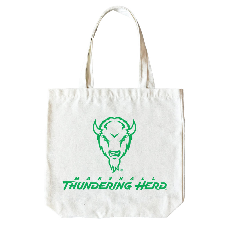 Marshall Thundering Herd 15" x 15" Canvas Tote Bag Officially Licensed – Logo or Medley Design Logo