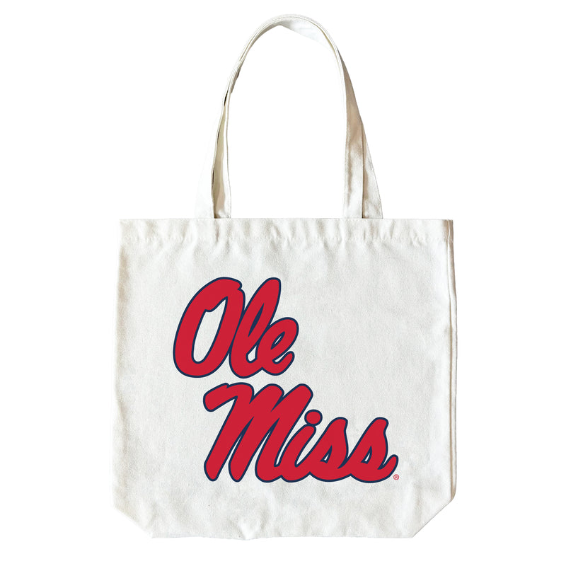 Mississippi Rebels "Ole Miss" 15" x 15" Canvas Tote Bag Officially Licensed – Logo or Medley Design Logo