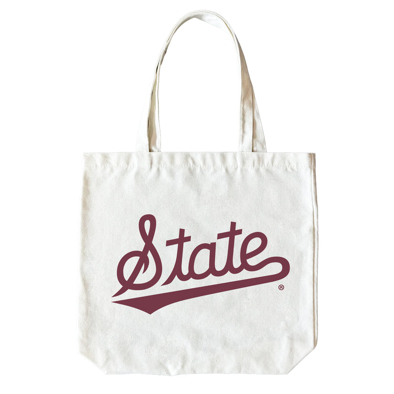 Mississippi State Bulldogs 15" x 15" Canvas Tote Bag Officially Licensed – Logo or Medley Design Logo