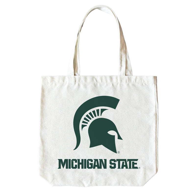 Michigan State Spartans 15" x 15" Canvas Tote Bag Officially Licensed – Logo or Medley Design Logo