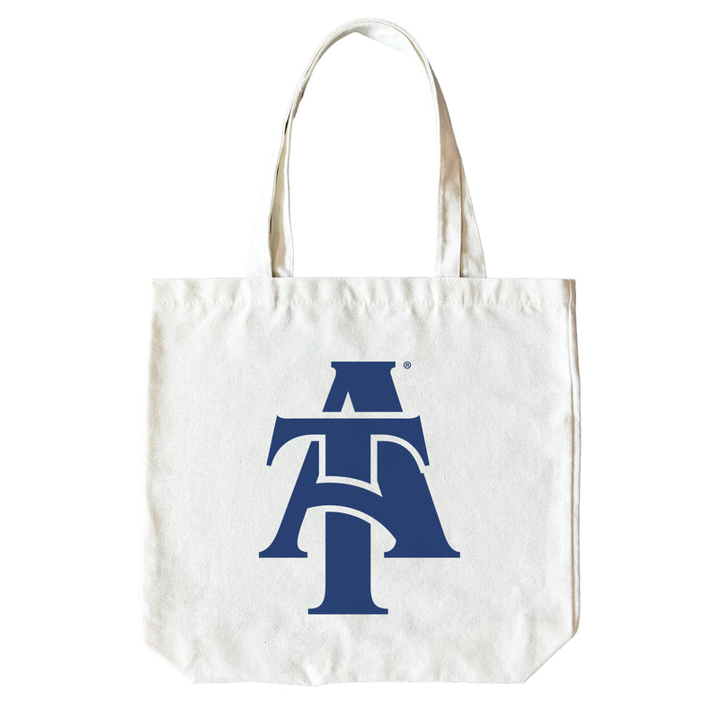 North Carolina A&T State Aggies 15" x 15" Canvas Tote Bag Officially Licensed – Logo or Medley Design Logo