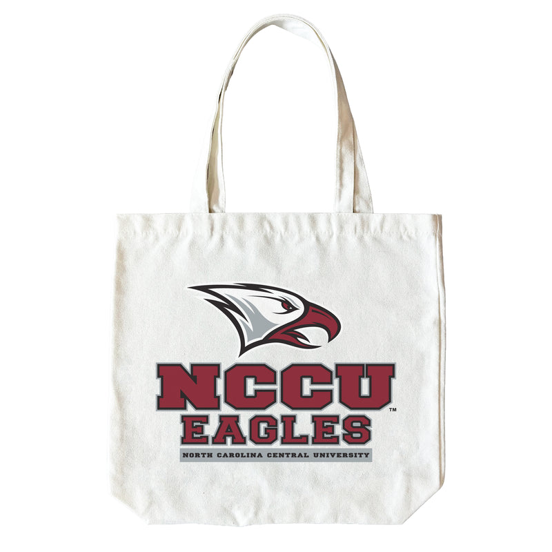 North Carolina Central Eagles 15" x 15" Canvas Tote Bag Officially Licensed – Logo or Medley Design Logo