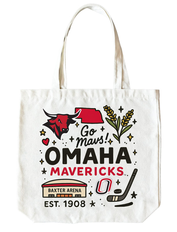 Nebraska at Omaha 15" x 15" Canvas Tote Bag Officially Licensed 