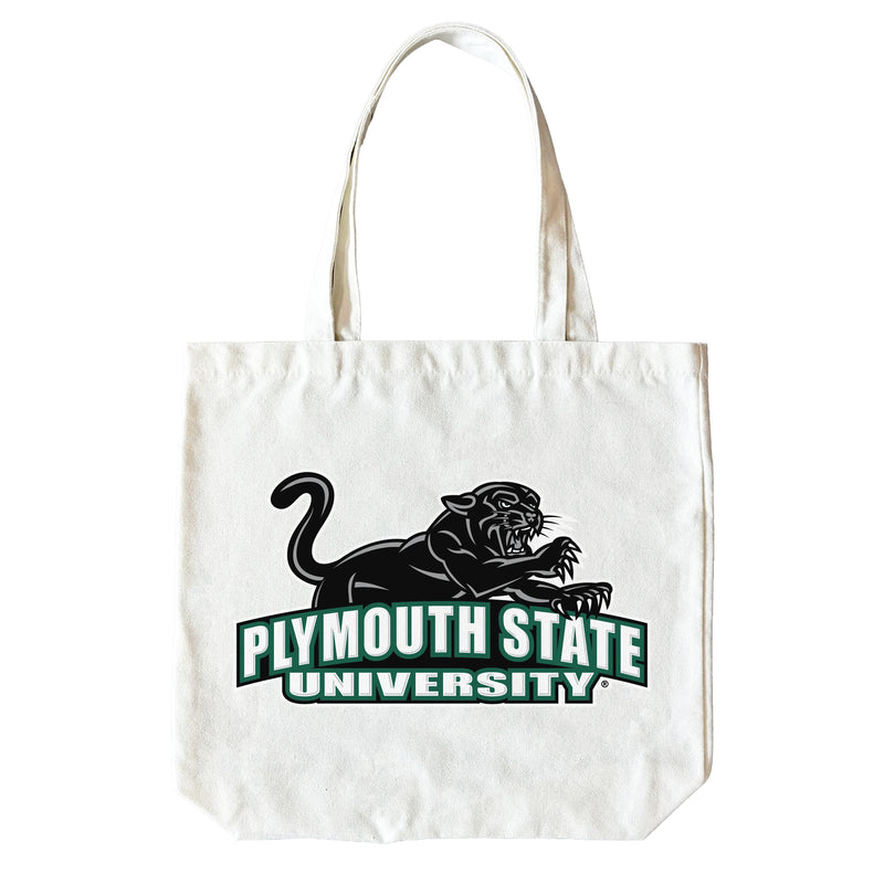 Plymouth State University 15" x 15" Canvas Tote Bag Officially Licensed – Logo or Medley Design Logo