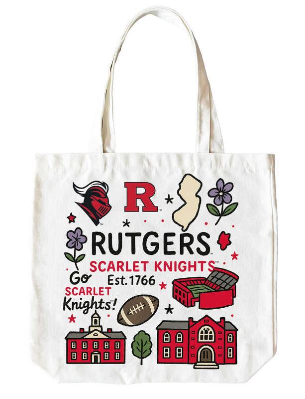 Rhode Island University 15" x 15" Canvas Tote Bag Officially Licensed 