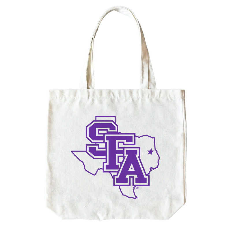 Stephen F. Austin State University 15" x 15" Canvas Tote Bag Officially Licensed – Logo or Medley Design Logo