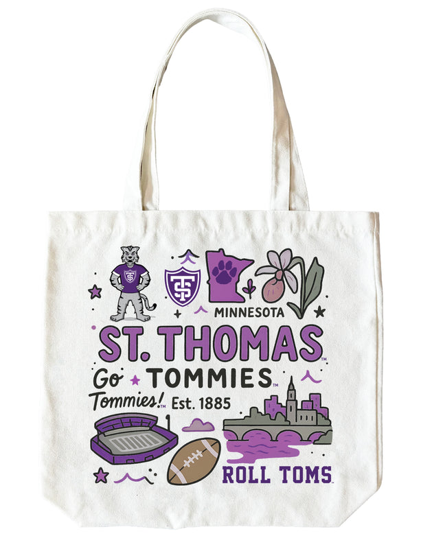 University of St. Thomas 15" x 15" Canvas Tote Bag Officially Licensed 