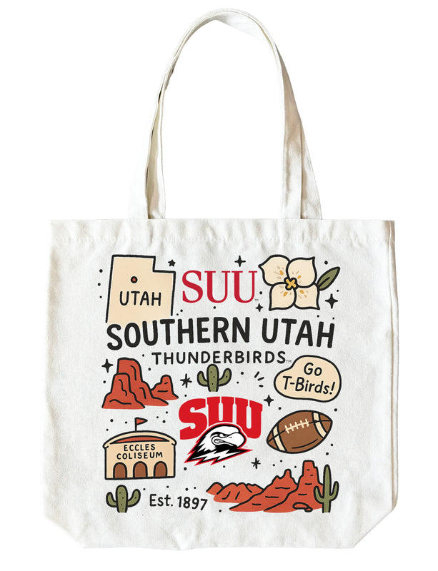 Southern Utah University 15" x 15" Canvas Tote Bag Officially Licensed 