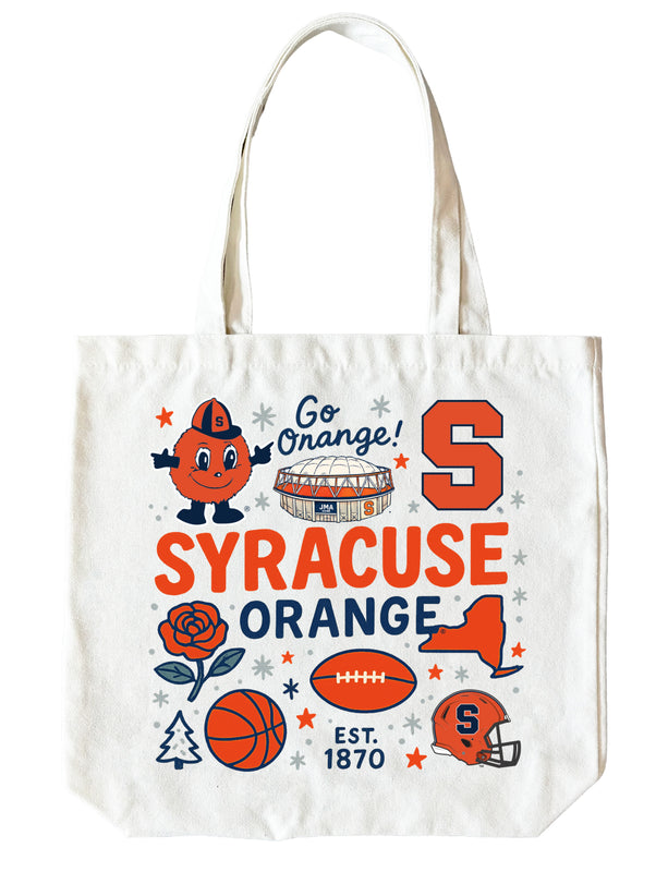 Syracuse Orange 15" x 15" Canvas Tote Bag Officially Licensed 