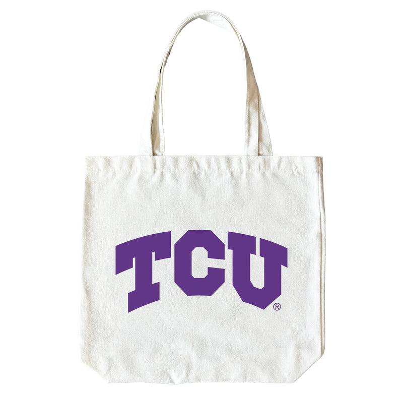 Texas Christian University 15" x 15" Canvas Tote Bag Officially Licensed – Logo or Medley Design Logo