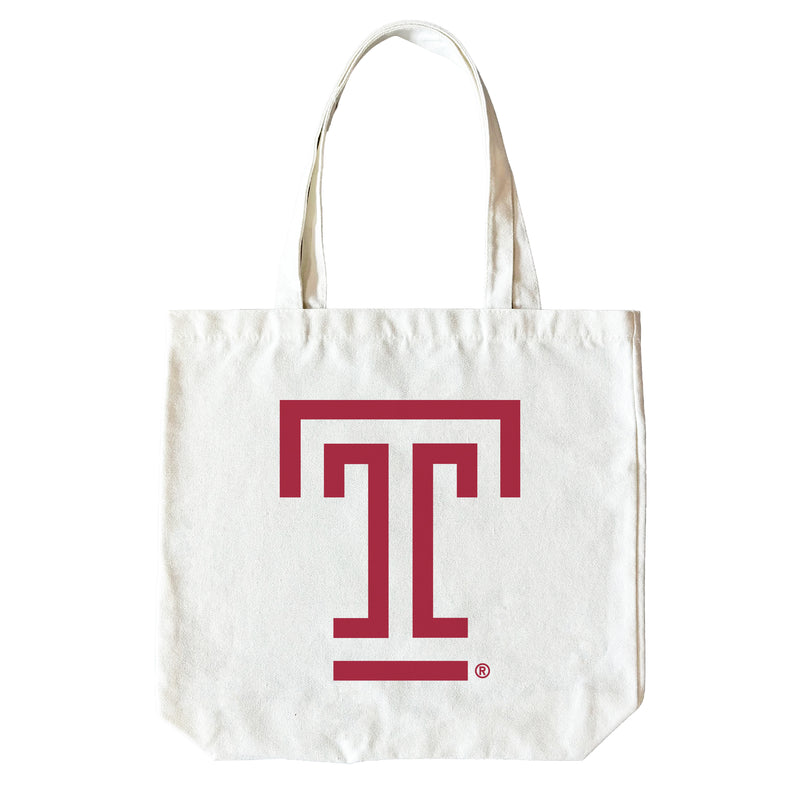 Temple University 15" x 15" Canvas Tote Bag Officially Licensed – Logo or Medley Design Logo