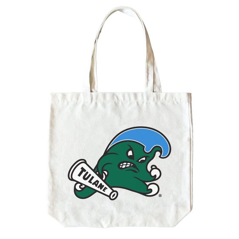 Tulane University Green Wave 15" x 15" Canvas Tote Bag Officially Licensed – Logo or Medley Design Logo