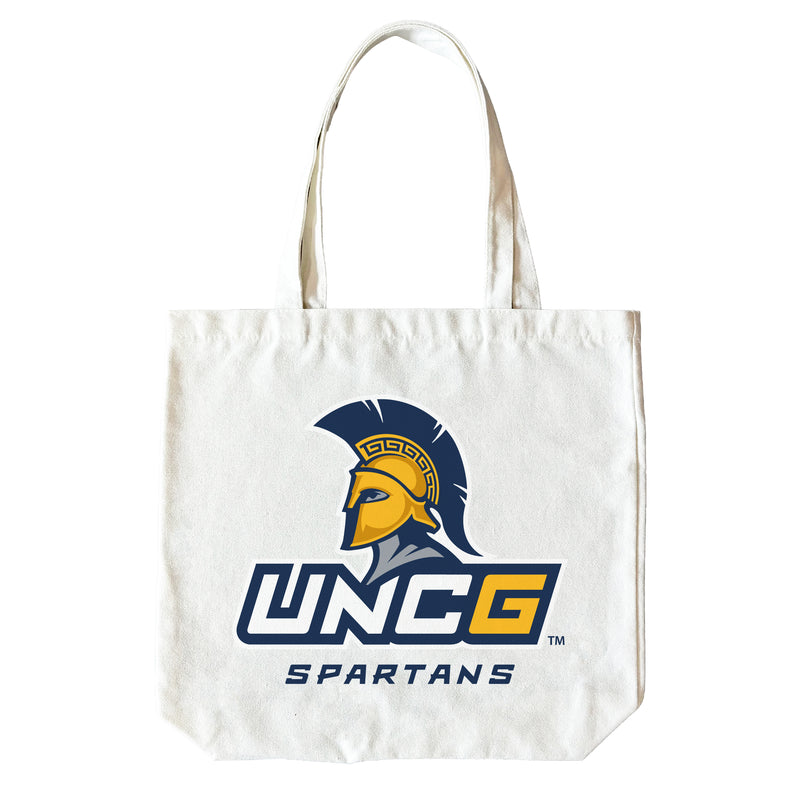 North Carolina Greensboro Spartans 15" x 15" Canvas Tote Bag Officially Licensed – Logo or Medley Design Logo