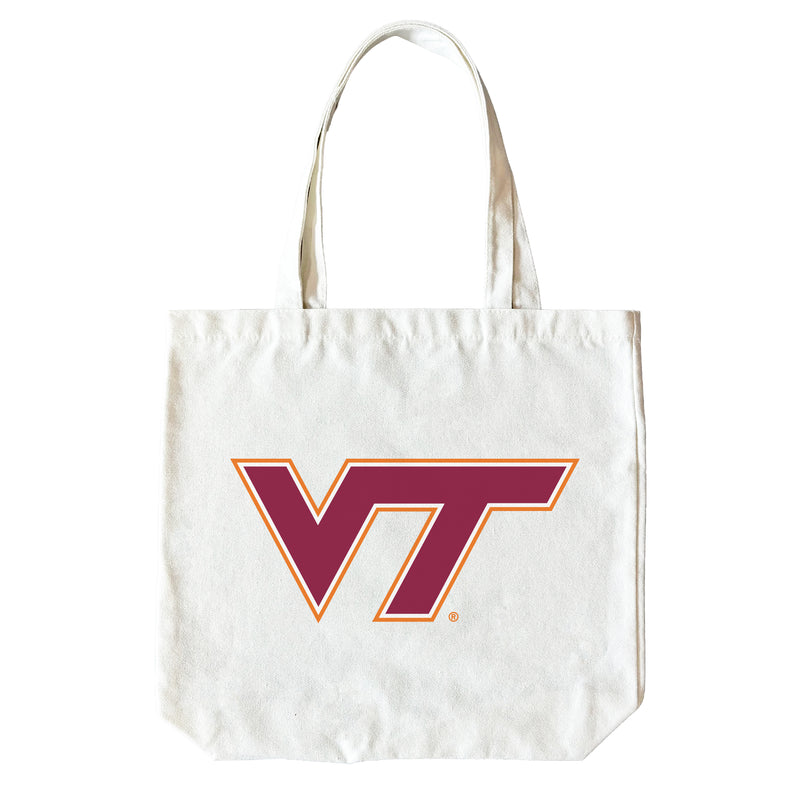 Virginia Tech Hokies 15" x 15" Canvas Tote Bag Officially Licensed – Logo or Medley Design Logo