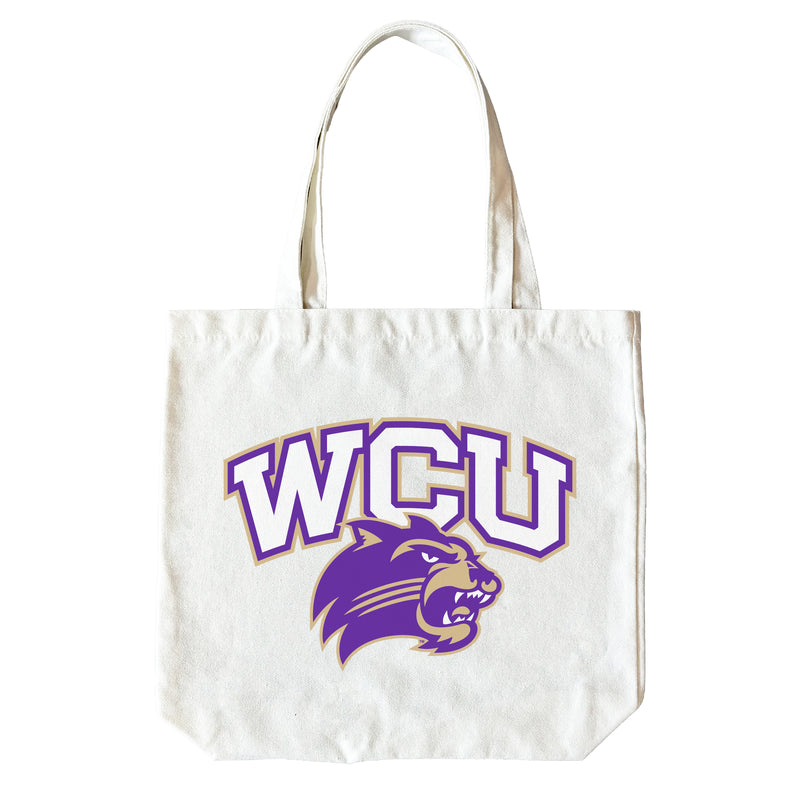 Western Carolina University 15" x 15" Canvas Tote Bag Officially Licensed – Logo or Medley Design Logo
