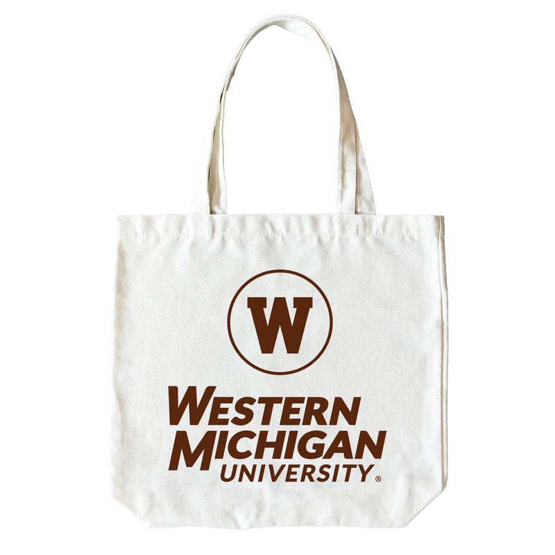 Western Michigan University 15" x 15" Canvas Tote Bag Officially Licensed – Logo or Medley Design Logo