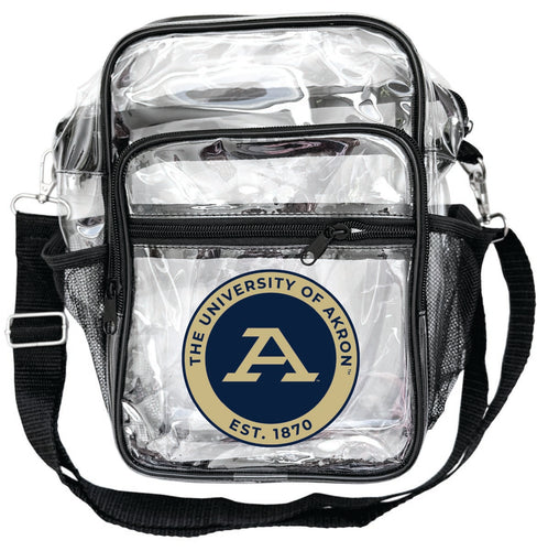 Akron Zips Clear Messenger Crossbody Tote Bag Officially Licensed 