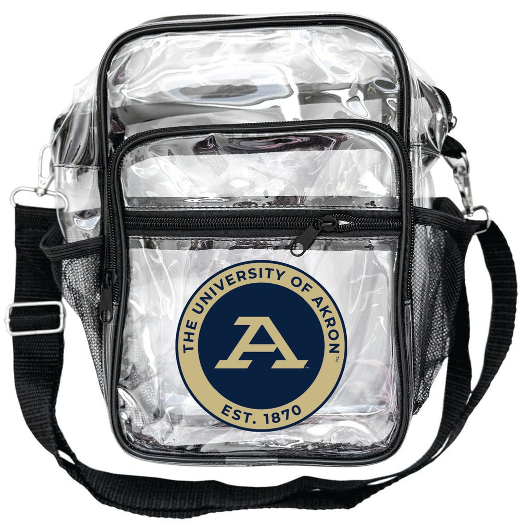 Akron Zips Clear Messenger Crossbody Tote Bag Officially Licensed 