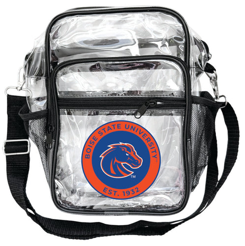 Boise State Broncos Clear Messenger Crossbody Tote Bag Officially Licensed 