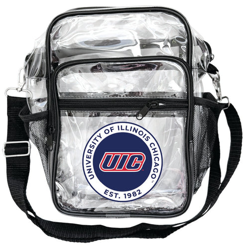University of Illinois at Chicago Clear Messenger Crossbody Tote Bag Officially Licensed 