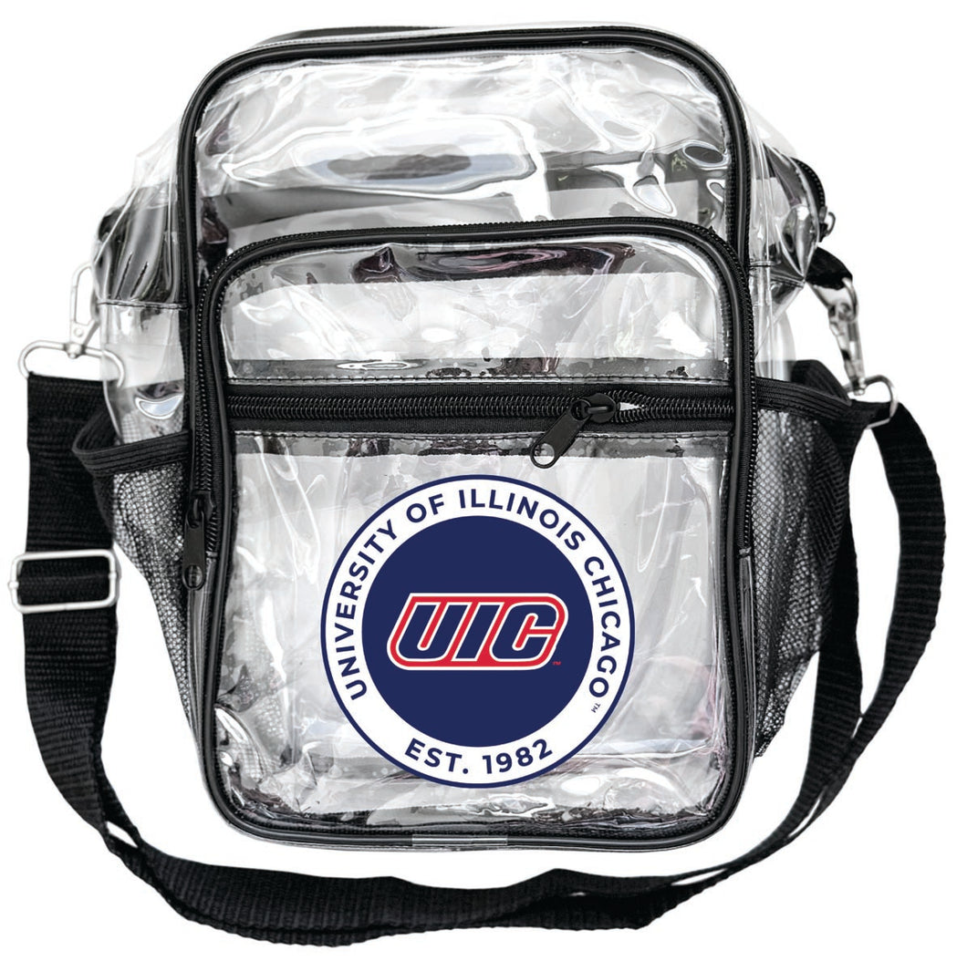 University of Illinois at Chicago Clear Messenger Crossbody Tote Bag Officially Licensed 