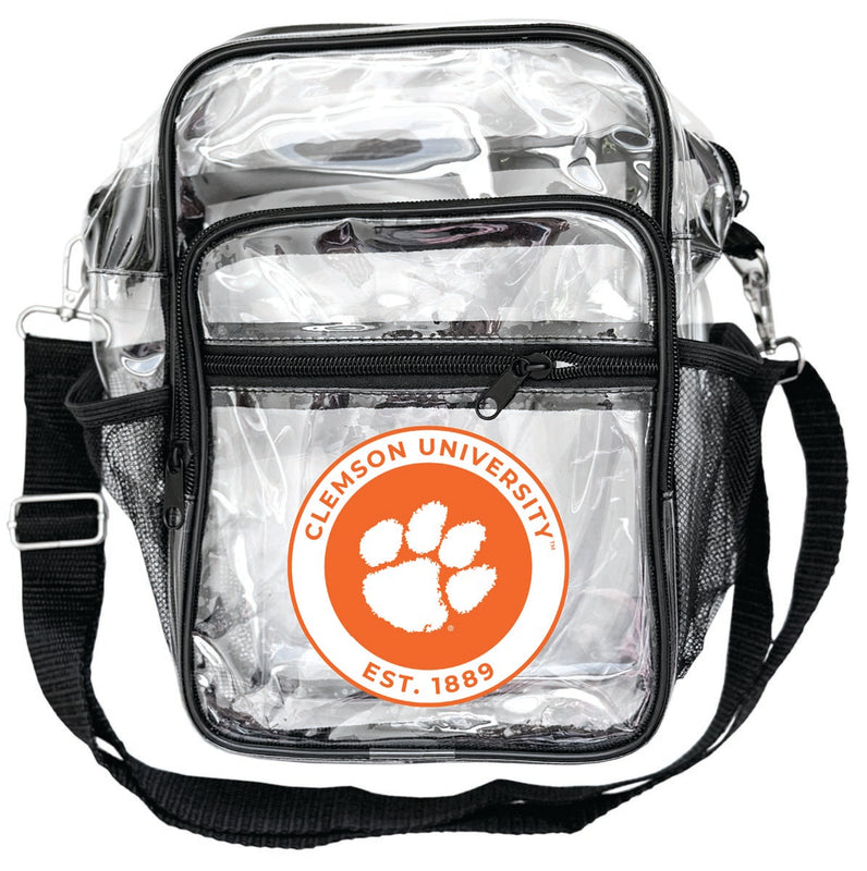 Clemson Tigers Clear Messenger Crossbody Tote Bag Officially Licensed 