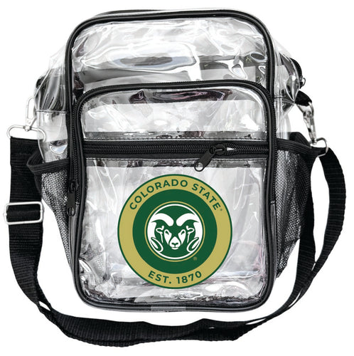 Colorado State Rams Clear Messenger Crossbody Tote Bag Officially Licensed 
