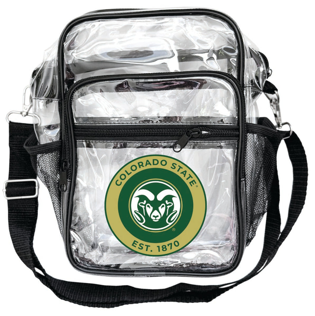 Colorado State Rams Clear Messenger Crossbody Tote Bag Officially Licensed 