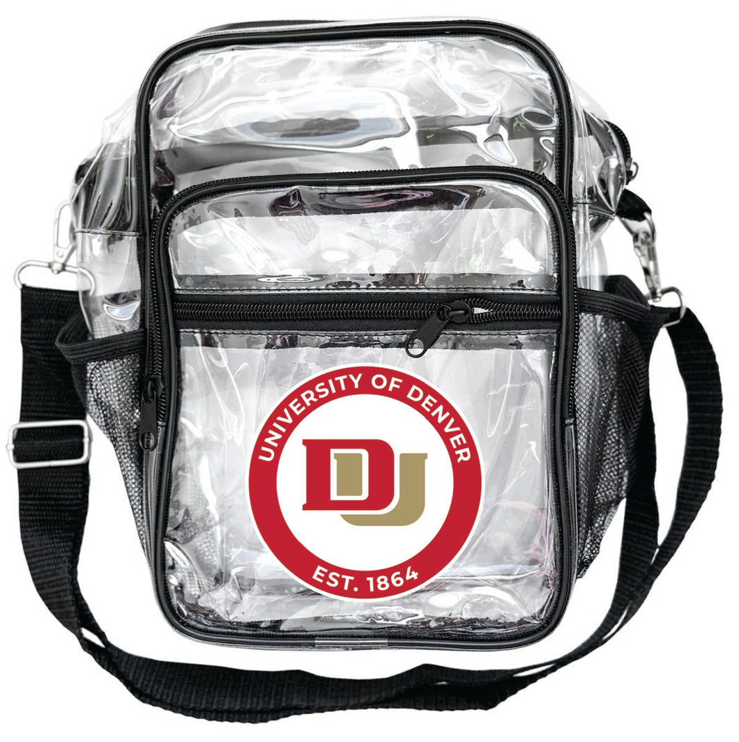 University of Denver Pioneers Clear Messenger Crossbody Tote Bag Officially Licensed 
