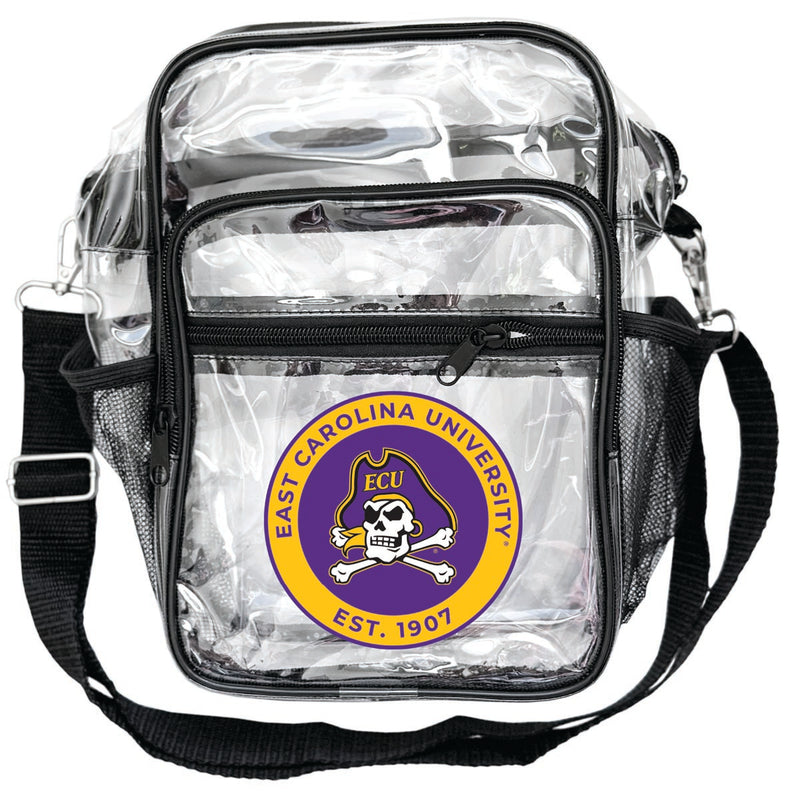 East Carolina Pirates Clear Messenger Crossbody Tote Bag Officially Licensed 