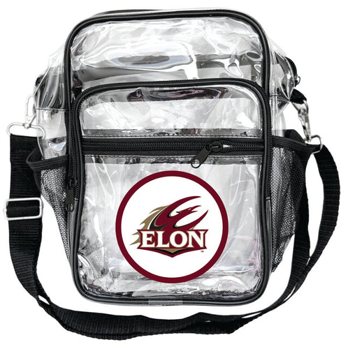 Elon University Clear Messenger Crossbody Tote Bag Officially Licensed 