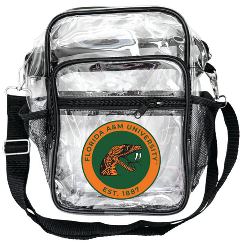 Florida A&M Rattlers Clear Messenger Crossbody Tote Bag Officially Licensed 