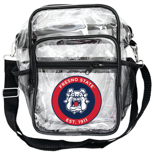 Fresno State Bulldogs Clear Messenger Crossbody Tote Bag Officially Licensed 