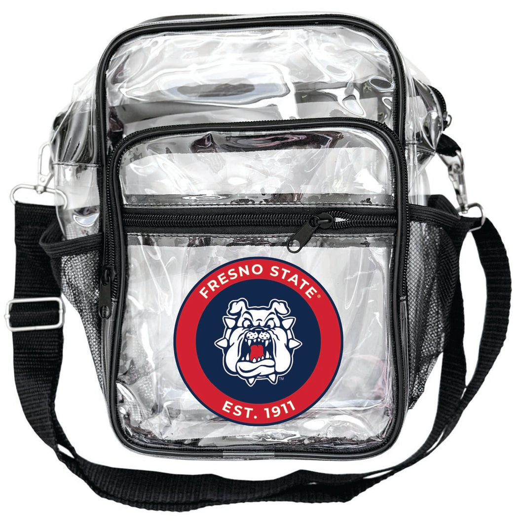 Fresno State Bulldogs Clear Messenger Crossbody Tote Bag Officially Licensed 