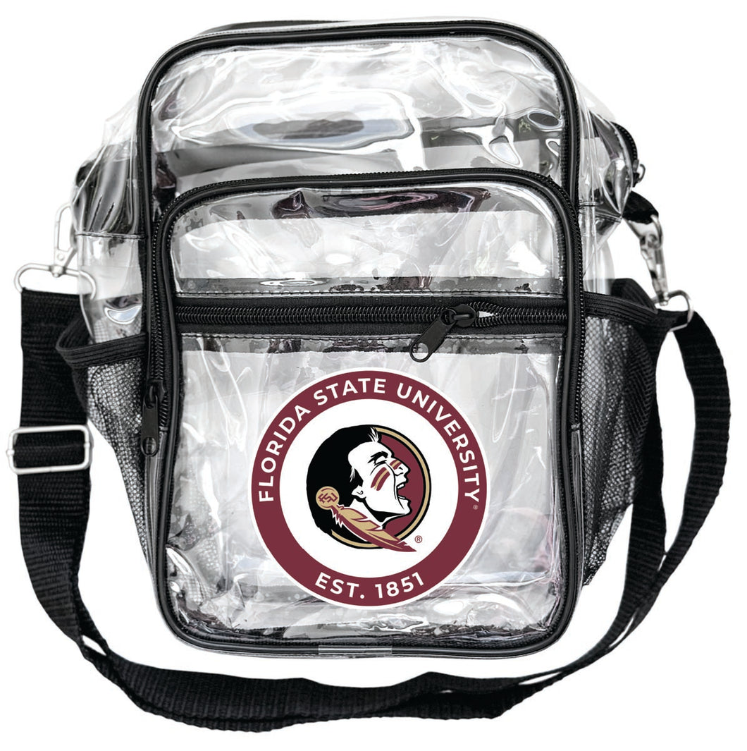 Florida State Seminoles Clear Messenger Crossbody Tote Bag Officially Licensed 