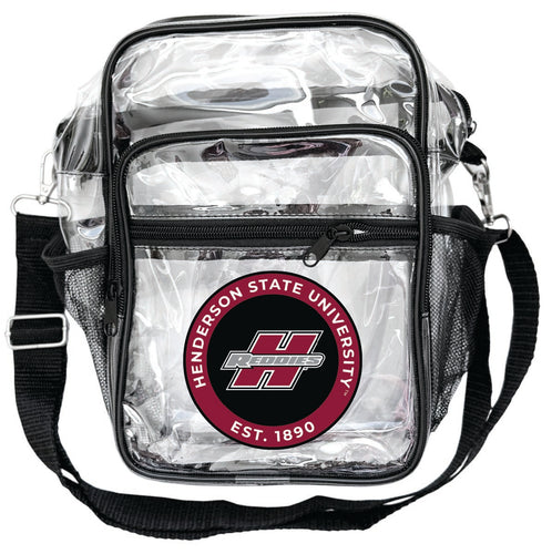 Henderson State Reddies Clear Messenger Crossbody Tote Bag Officially Licensed 