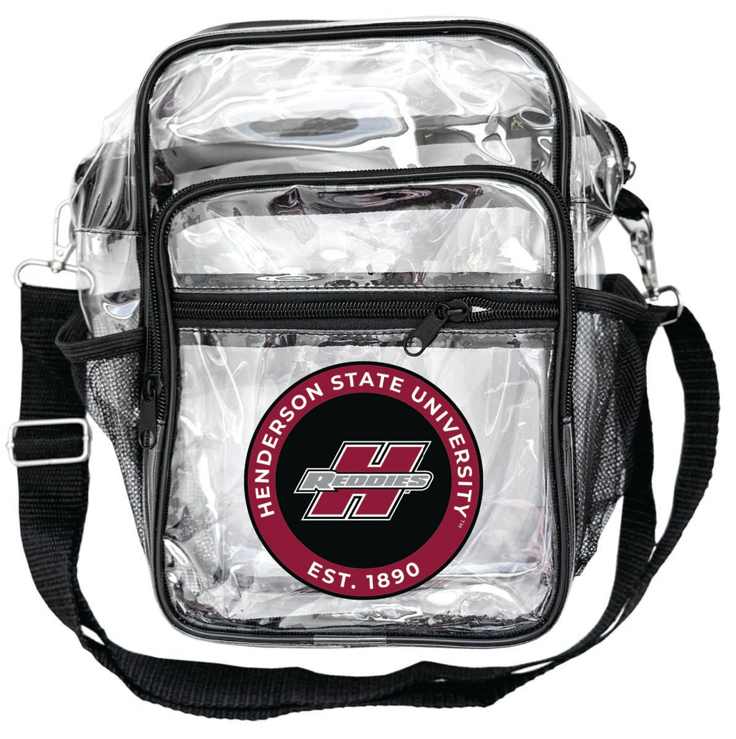 Henderson State Reddies Clear Messenger Crossbody Tote Bag Officially Licensed 