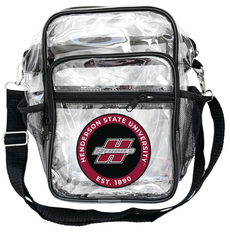 Henderson State Reddies Clear Messenger Crossbody Tote Bag Officially Licensed 