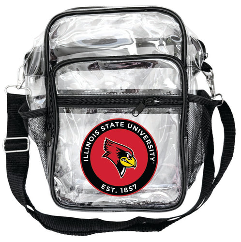 Illinois State Redbirds Clear Messenger Crossbody Tote Bag Officially Licensed 