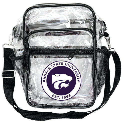 Kansas State Wildcats Clear Messenger Crossbody Tote Bag Officially Licensed 