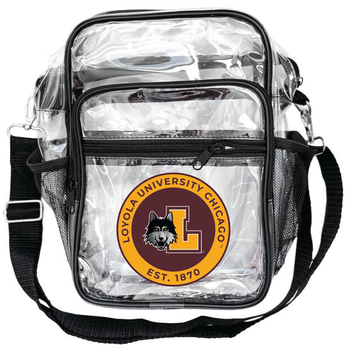 Loyola University Ramblers Clear Messenger Crossbody Tote Bag Officially Licensed 