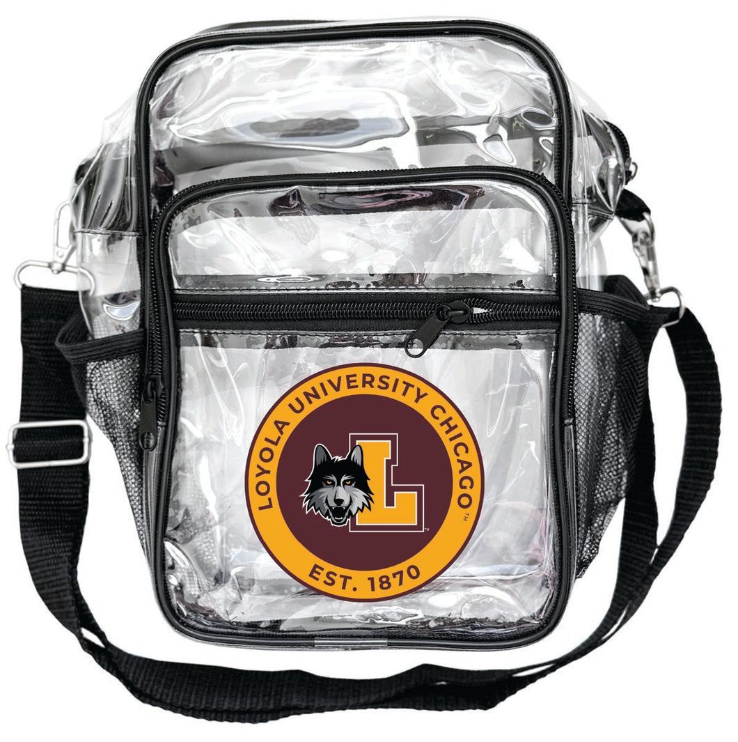 Loyola University Ramblers Clear Messenger Crossbody Tote Bag Officially Licensed 