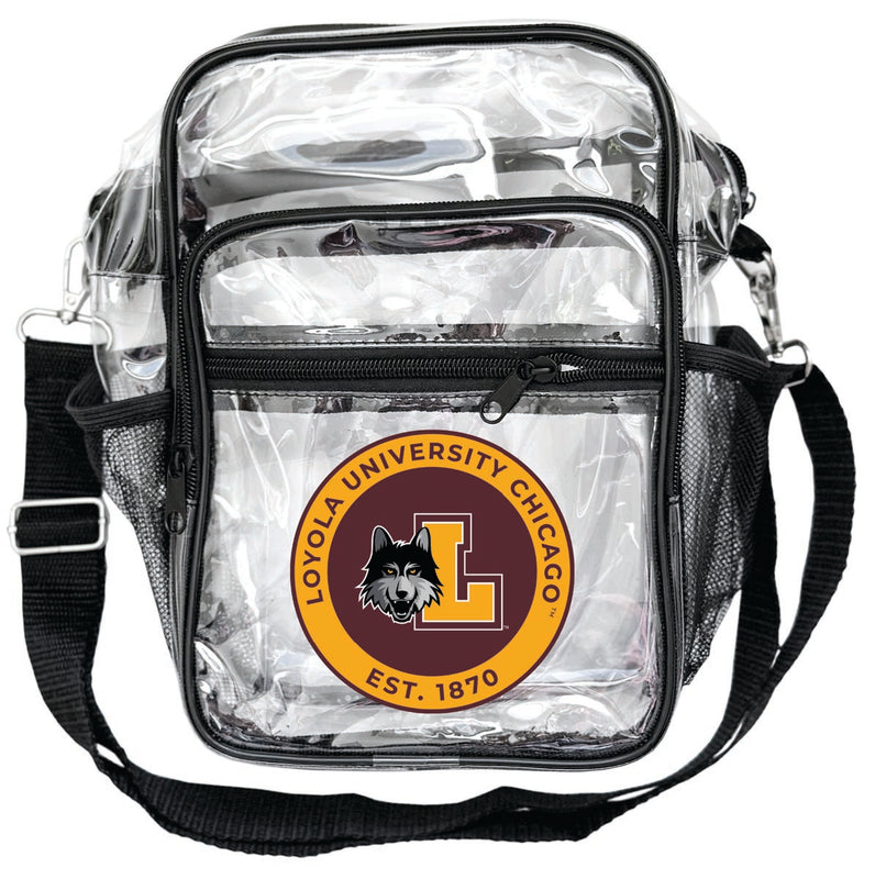 Loyola University Ramblers Clear Messenger Crossbody Tote Bag Officially Licensed 