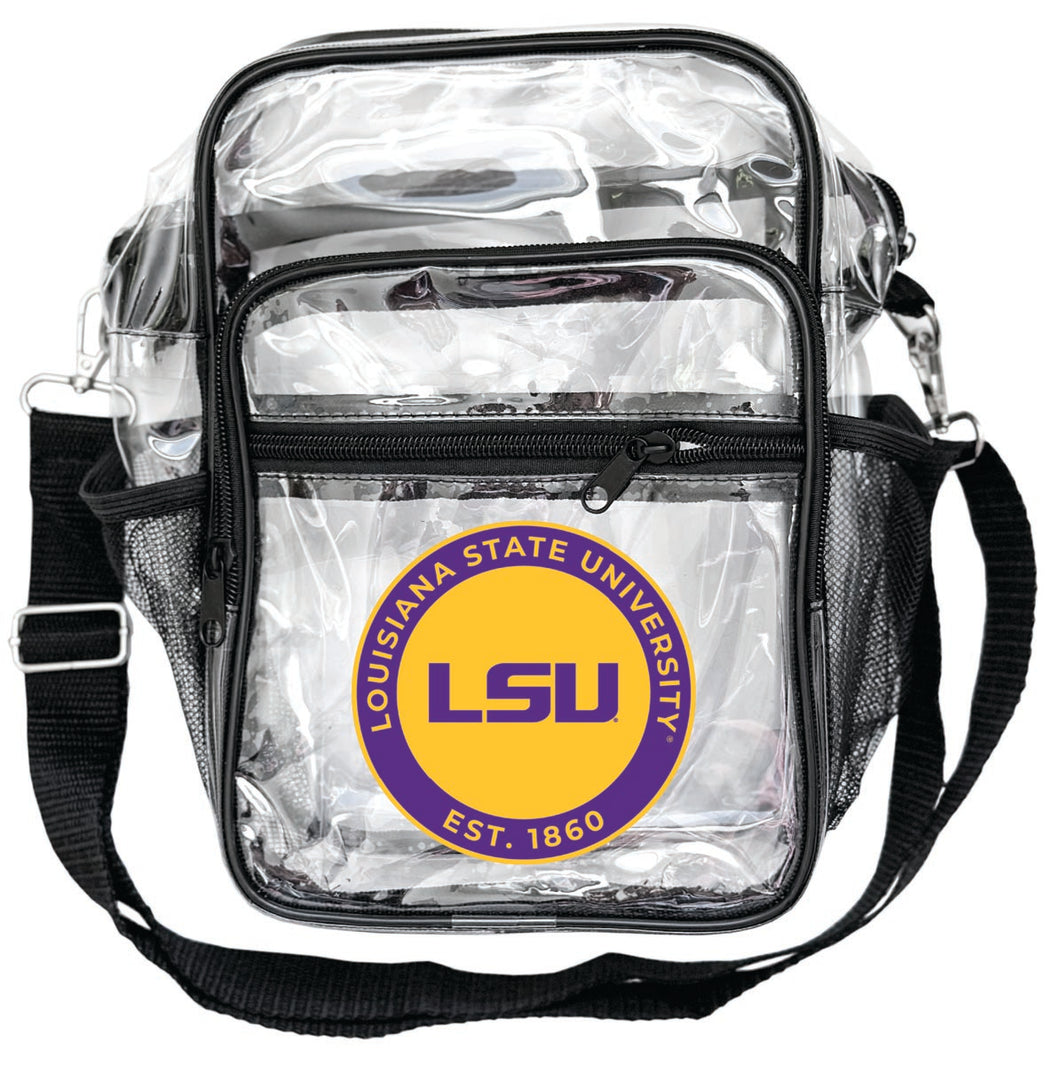 LSU Tigers Clear Messenger Crossbody Tote Bag Officially Licensed 