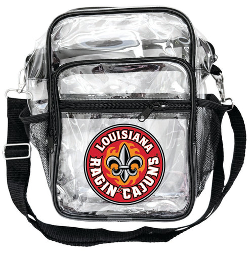 Louisiana at Lafayette Ragin' Cajuns Clear Messenger Crossbody Tote Bag Officially Licensed 