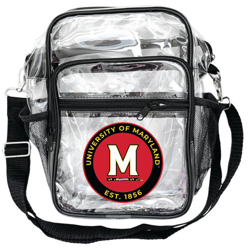 Maryland Terrapins Clear Messenger Crossbody Tote Bag Officially Licensed 